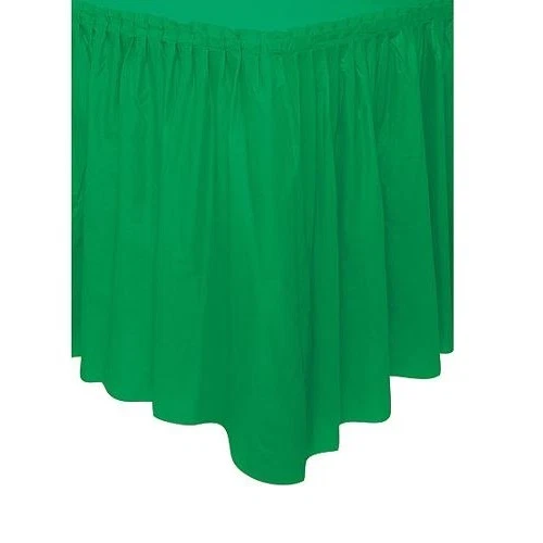 Self Adhesive Pleated Plastic Table Skirts 29" x 13' Disposable Banquet Skirting - Image 1 of 1