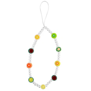 Schmuck Handykette, 25cm Schmuckarmband mit Obst-Perlen – Bunt - Zdjęcie 1 z 6