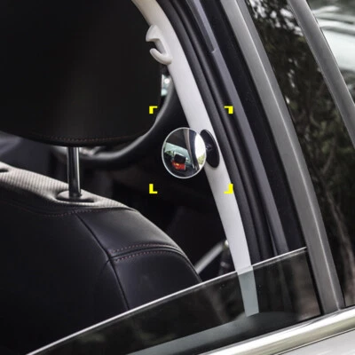 1x Car 360°Blind Spot Side Mirror Stick On Glass Adjustable Safety Len Universal - Image 1 of 4