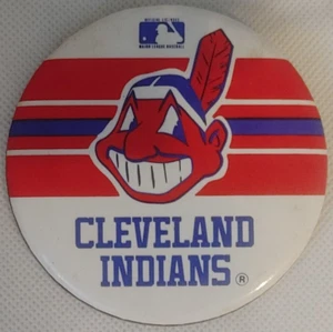Vintage Cleveland Indians  Baseball Pinback  3" PIN - Picture 1 of 2