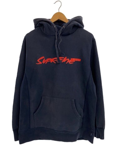 Supreme Felpa con Cappuccio 11AW FUTURA LOGO PULLOVER L COTONE Navy SOLIDO