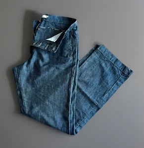 Pantalones estilo ropa de trabajo vintage John Rocha Insane cambray. rectos. 34/33”. Irlanda - Imagen 1 de 11