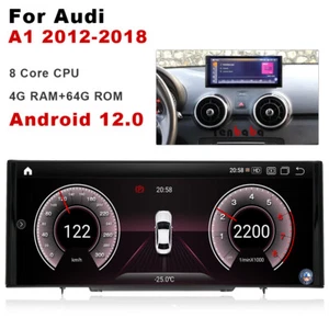 10.25" Android 12 Car GPS Touch Navi Screen Wireless Carplay For Audi A1 2012-18 - Picture 1 of 12