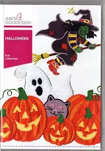 HALLOWEEN Macchina Ricamo Disegni CD 28AGHD Anita Goodesign NUOVO Full Col. - Foto 1 di 2