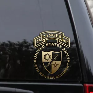 US Army 75th Ranger Regiment Scroll Tab Vinyl Decal Sticker - Bild 1 von 2