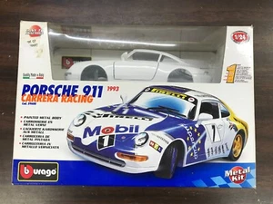 Burago Porsche 911 Carrera Racing 1993 Metal Kit 1/24 Unbuilt Code 59600 - Picture 1 of 7