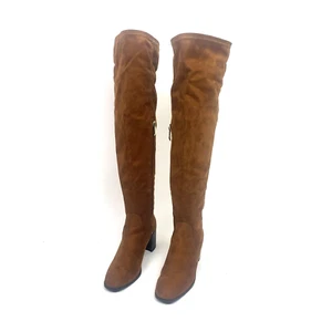 Zara Faux Suede Over The Knee Thigh High Boots, Size 8 EU 39 - Picture 1 of 13