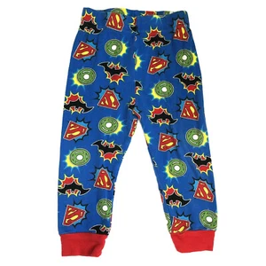 DC Comics Hero Pajama Bottom Sleep Pants Boys 2T Super Friends Snug Cotton PJ - Picture 1 of 6