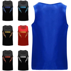 Kids Boys T-shirt Sports Tank Top Athletic Vest Party Undershirt Tumbling Teens - Picture 1 of 50
