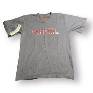 Quiksilver Graphic T-Shirt Size Boys Large Dark Gray Shirt Retro Skater Y2K - Picture 1 of 6