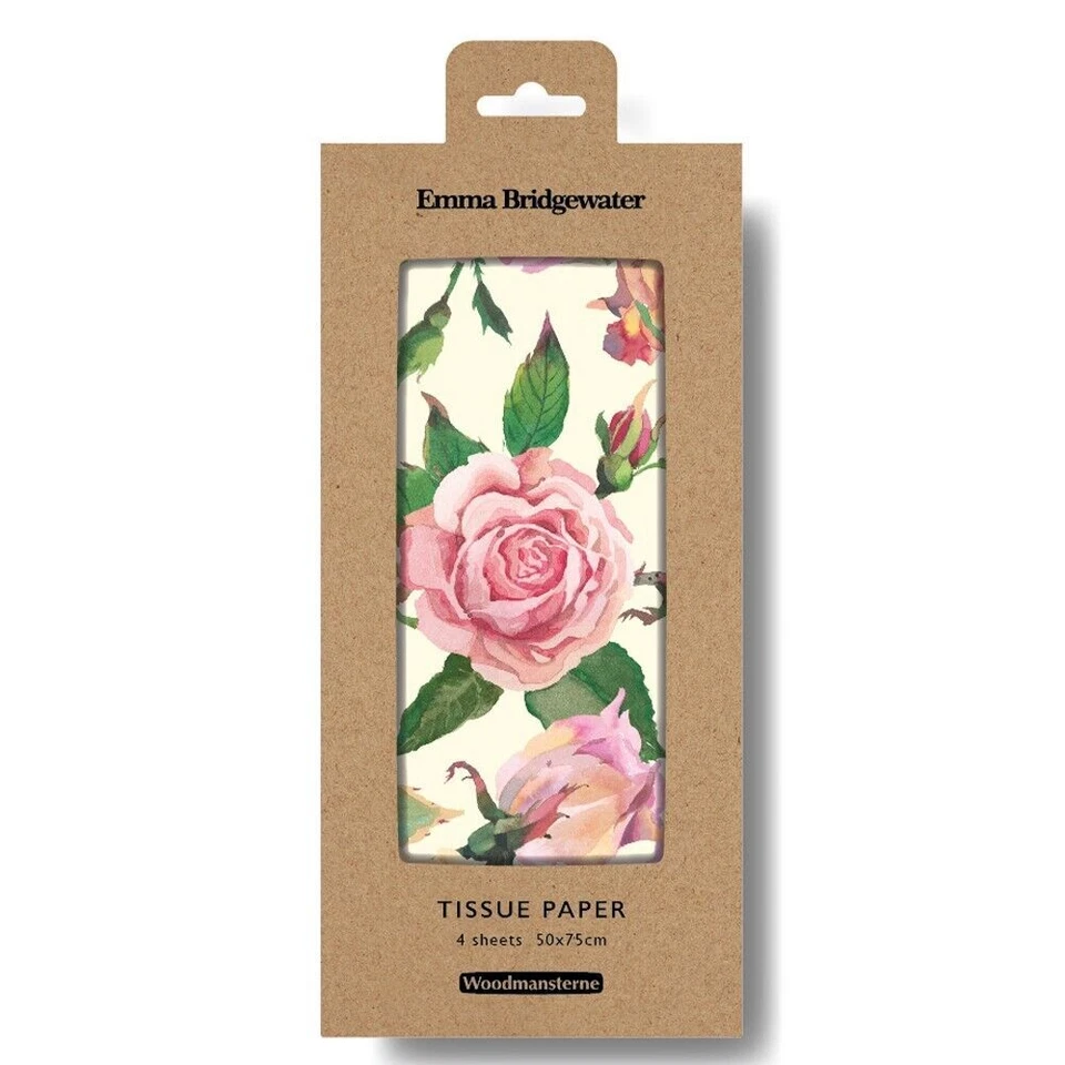 Emma Bridgewater Roses Tissue Paper 4 Sheets - Image 1 of 1