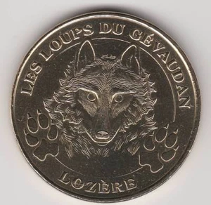 A 2007 TOKEN MEDAILLE MONNAIE DE PARIS -- 48 100 N°1 LES LOUPS DU GEVAUDAN WOLF - Picture 1 of 2