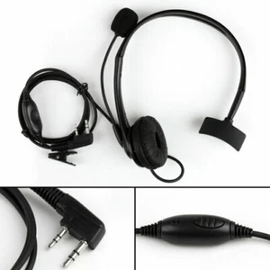 Overhead Headphone Headset Fit Kenwood Puxing Wouxun Baofeng 2-Way Radio - Photo 1/9