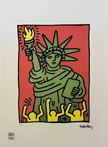 Keith Haring "Statue of Liberty" Limited Edition Signed in the Print Lithograph - Picture 1 of 9