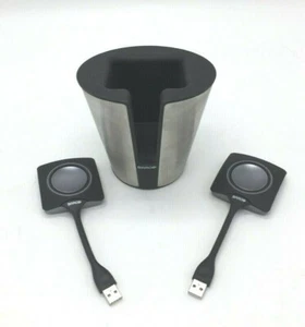 USED Barco R9861006D01 ClickShare Button (X2) w/ Barco R9861006T01 Holder(V9) - Picture 1 of 4