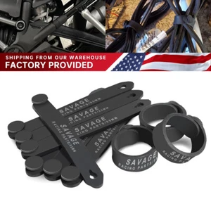 10 PIEZAS abrazadera de arnés de banda con cremallera de cable para motocicleta Honda Yamaha Suzuki - Imagen 1 de 11