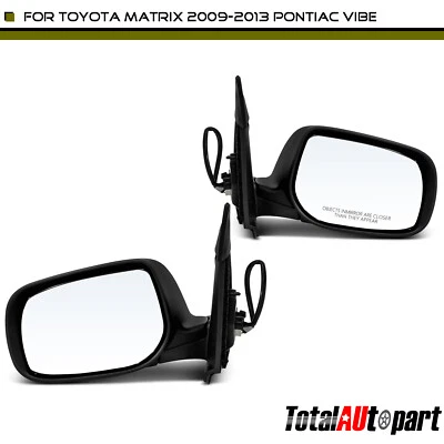 2x Espejo retrovisor eléctrico negro para Toyota Matrix 2009-2013 Pontiac Vibe 2009-2010 diestro y derecho Foto 1 de 4