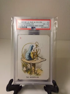 1898 Alice im Wunderland Caterpillar Card De La Rue PSA 4 Relic! Rarität!! Low Pop! - Bild 1 von 6