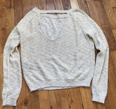 Top Forever 21 para mujer talla M manga larga ojo de cerradura beige moderno preppy Foto 1 de 4