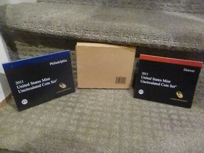 2011 United States US Mint Uncirculated 28 Coin Set P + D with box - Image 1 of 4