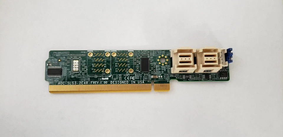 Адаптер главной шины Supermicro AOC-SLG3-2E4R-F NVMe PCIe объединительная плата PCI-E 3.0 NVMe - Изображение 1 из 1