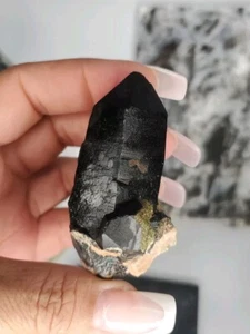 Natural Black Quartz ,Morion Crystal Cluster Specimen 86g - Picture 1 of 21