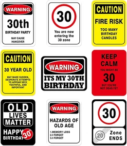 Dirty 30Th Birthday Decorations - 9 Pcs 30 Birthday Decor for Him Her, 30 Years - Picture 1 of 12