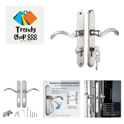 Elegante Conjunto de Acessórios para Maçaneta de Porta Pella Storm - Fechadura de Chave e Placas de Acabamento - Imagem 1 de 4