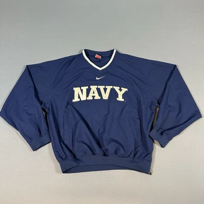 Navy Midshipmen Windbreaker Jacket Mens Medium Vintage Nike Center Swoosh - Image 1 of 4