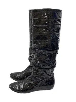 Christian Dior Boots/ Size 37.5/ Black/ Patent Leather - Image 1 of 4