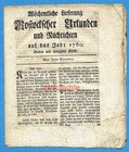 Mecklenburg, Rostocksche Zeitung, Urkunden und Nachrichten, 47. Stück, um 1760 !