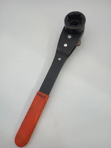 FARGO GP345812 1x 1-1/8x 3/4 Lineman Ratcheting Box Wrench Used Made In USA - Foto 1 di 5