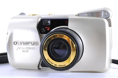 [Near Mint w/strap] Olympus μ mju Zoom 105 Deluxe  35mm Film Camera Japan #1240 - Image 1 of 4