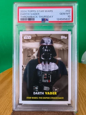 Darth Vader #62 Star Wars 2024 Topps Throwback Thursday Grade 10 Gem MINT - Image 1 of 2