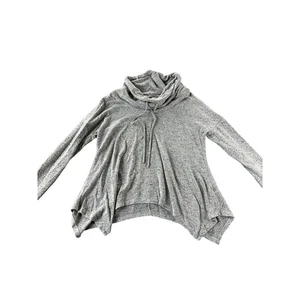 Lila schneegrau Rollkragen Langarm Sharkbite Strick Top Damengröße Small - Bild 1 von 5