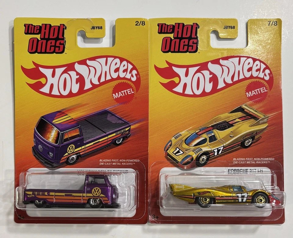 2025 Hot Wheels THE HOT ONES Lot Of 2: PORSCHE 917 LH & VOLKSWAGEN T2 PICKUP NIH - Image 1 of 1
