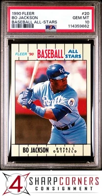 1990 FLEER BASEBALL ALL-STARS #20 BO JACKSON ROYALS PSA 10 - Image 1 of 3