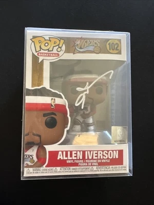 Allen Iverson inscribed  signed funko pop #102 Philadelphia 76ers PSA COA - Image 1 of 4