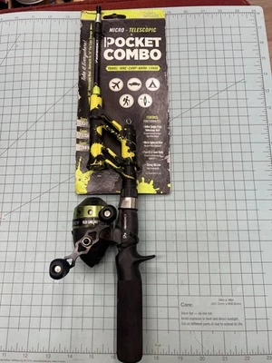 NUEVO COMBO DE BOLSILLO PROFESIONAL 30" CAÑA DE PESCAR TELESCÓPICA MICRO CARRETE SPINCAST Foto 1 de 3