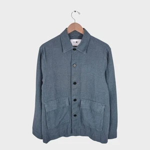 NN07 No Nationality Men's Blue Linen Jacket - Size M - Picture 1 of 6