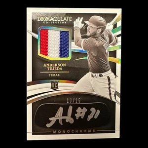 2021 Panini Immaculate Anderson Tejada RPA RC ROOKIE MONOCHROME # /15 - Picture 1 of 4