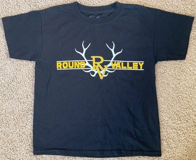 Camiseta Round Valley AZ Arizona negra juvenil mediana M logotipo escolar talla niño 4 6 8 Foto 1 de 2