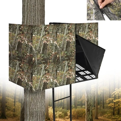103"X37.5" Hunting Tree Stand Blinds for Deer Hunting Universal Camo Tree Lad... - Image 1 of 4