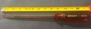 NOS VINTAGE WRIGHT TOOLS 1pc SCREWDRIVER FLAT-HEAD SLOTTED 3/8” RED HANDLE 9135 - Picture 1 of 23