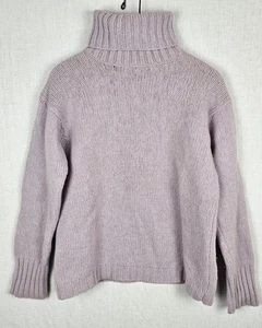 J Crew Damen Wolle Rollkragen Pullover Large Lavendel Preppy klassisch dick warm - Bild 1 von 7
