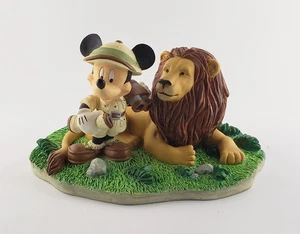 Walt Disney Animal Kingdom Mickey Mouse and Lion Safari Mufasa Resin Figurine - Picture 1 of 8