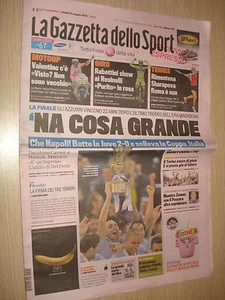 GAZZETTA DELLO SPORT 21/05/2012 SSC NAPOLI CALCIO WINNER COPPA ITALIA 2011/2012 - Foto 1 di 1