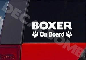 Boxer On Board Pfotenabdruck Aufkleber / Sticker Hund Welpe - Bild 1 von 1
