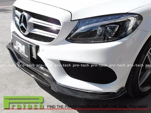 DP2 Carbon Fiber Front Lip For 2015+ BENZ W205 C250 C300 Sedan w/AMG Sports Only - Picture 1 of 5