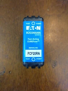 Fusibile a cubo Eaton Bussmann serie FCF20RN 20A nuovo scatola aperta azione rapida quantità 1 - Foto 1 di 4